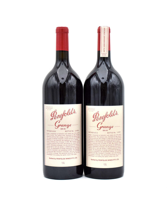 2008 & 2010 Penfolds Grange Bin 95 (1.5L, Max Schubert Presentation Case: Magnum Twin Pack)