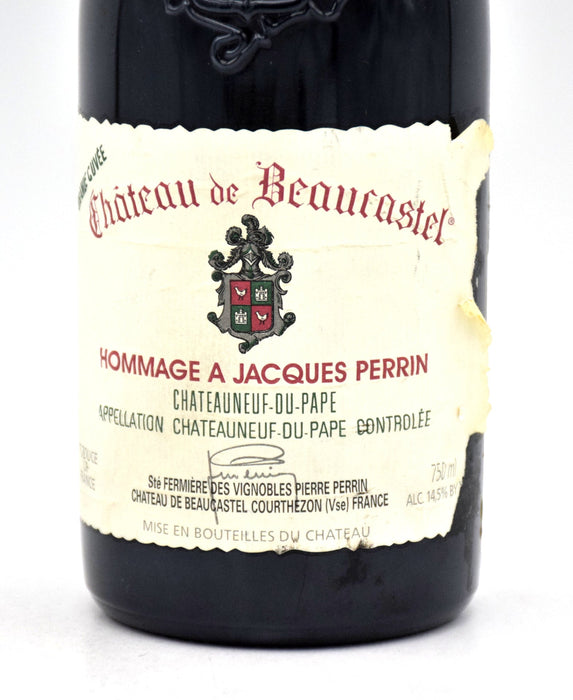 2005 Chateau de Beaucastel Chateauneuf-du-Pape Grand Cuvee Hommage a Jacques Perrin (VHS / Slightly Damaged Label)