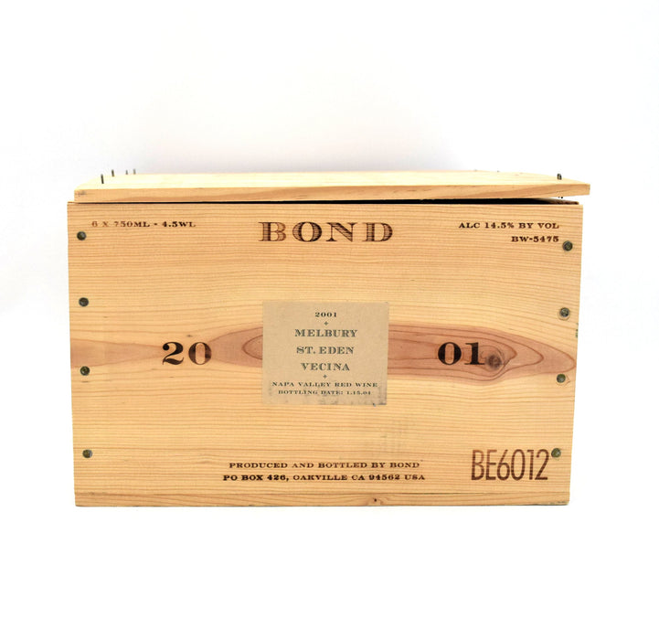 2001 BOND Terroir Portfolio (Melbury, St. Eden,Vecina: Case of 6 Bottles)