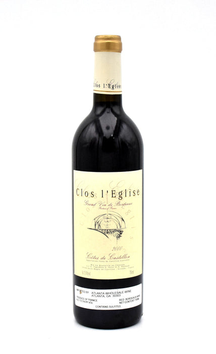 2000 Chateau Clos L'Eglise Cotes De Castillon