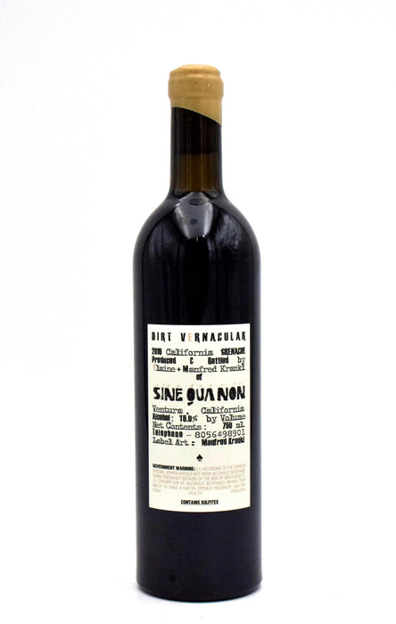 2016 Sine Qua Non Dirt Vernacular Grenache (chipped capsule)
