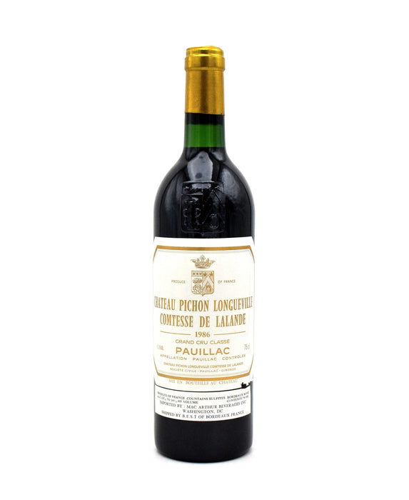 1986 Chateau Pichon Longueville Comtesse de Lalande (Very Small Label Tear)