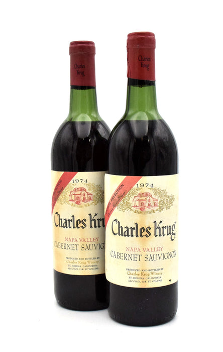 1974 Charles Krug Peter Mondavi Family Vintage Selection Cabernet Sauvignon (HS/MS)