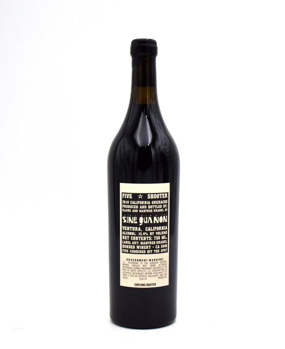 2010 Sine Qua Non Five Shooter Grenache