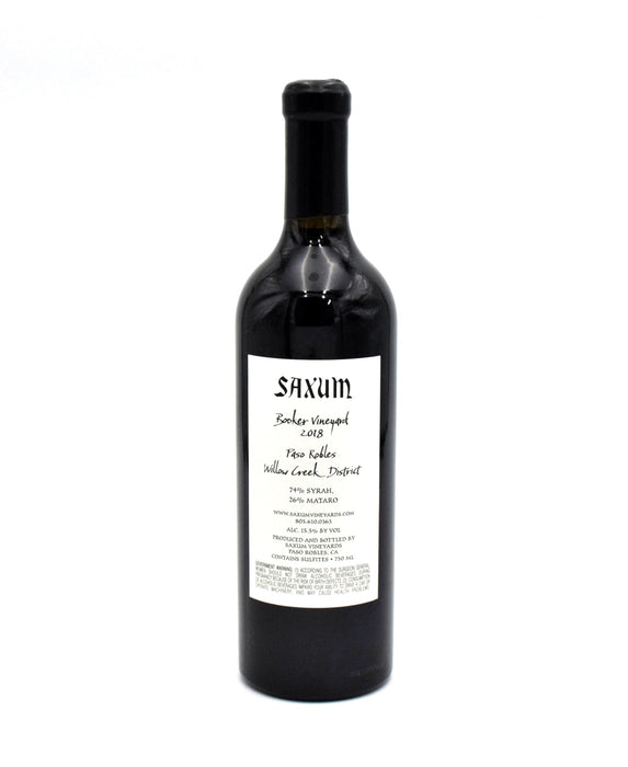 2018 Saxum Vineyards 'Booker Vineyard' Red