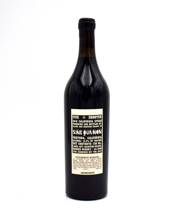 2010 Sine Qua Non Five Shooter Syrah