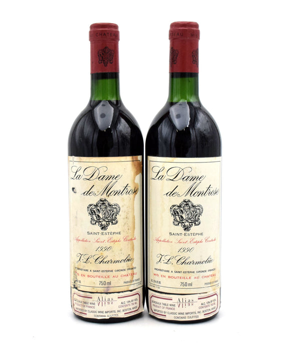 1990 Chateau Montrose La Dame de Montrose (Stained Labels)
