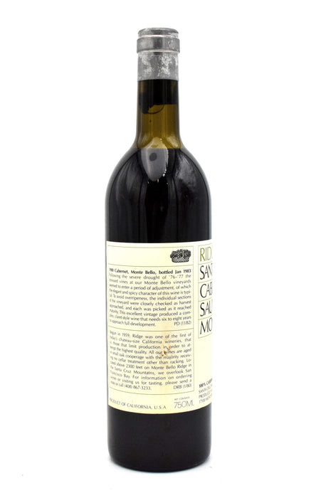 1980 Ridge Vineyards Monte Bello (VHS)