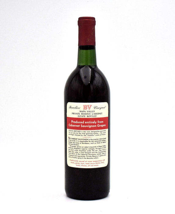 1974 Beaulieu Vineyard BV Georges de Latour Private Reserve Cabernet Sauvignon