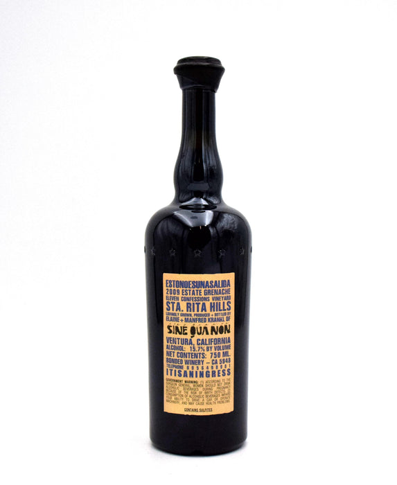 2009 Sine Qua Non 'Esto No Es una Salida' -  'This Is Not An Exit' Grenache