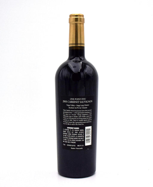 2005 Shafer Vineyards One Point Five Cabernet Sauvignon