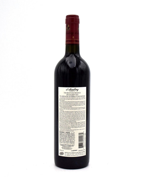 2001 d'Arenberg The Ironstone Pressings