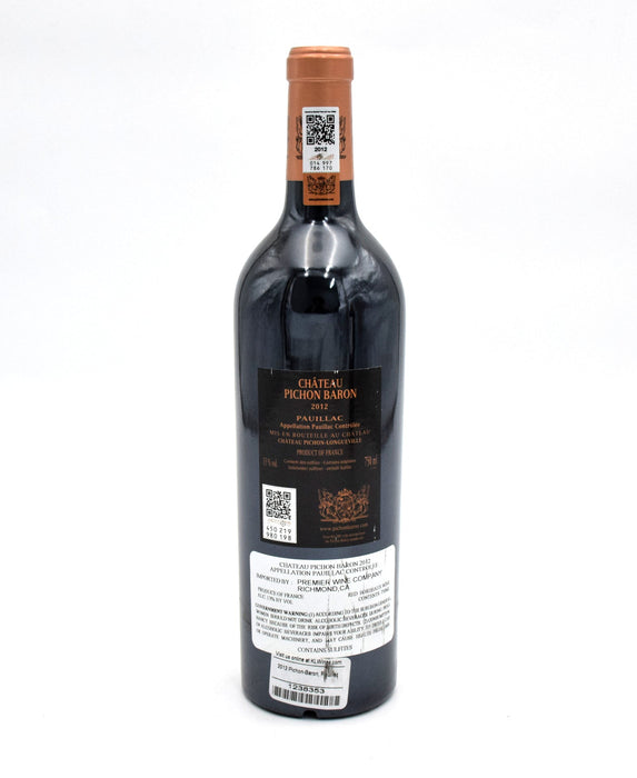 2012 Chateau Pichon-Longueville au Baron de Pichon-Longueville
