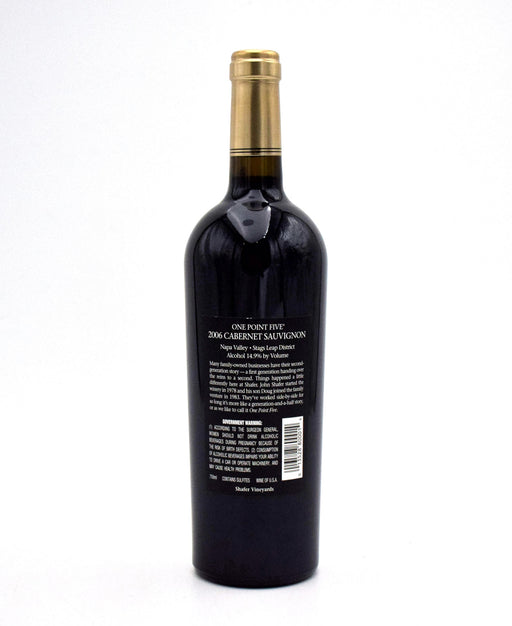 Shafer Vineyards One Point Five Cabernet Sauvignon
