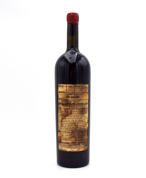 1998 Sine Qua Non E Raised Syrah (1.5L) (Stained Back Label)