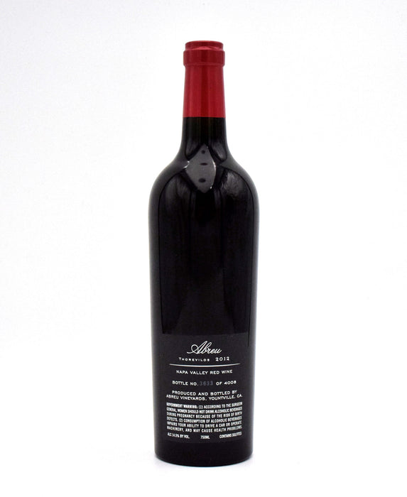 2012 Abreu Vineyard 'Thorevilos' Cabernet Sauvignon (Very Lightly Stained Label)