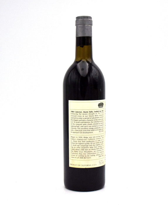 1980 Ridge Vineyards Monte Bello