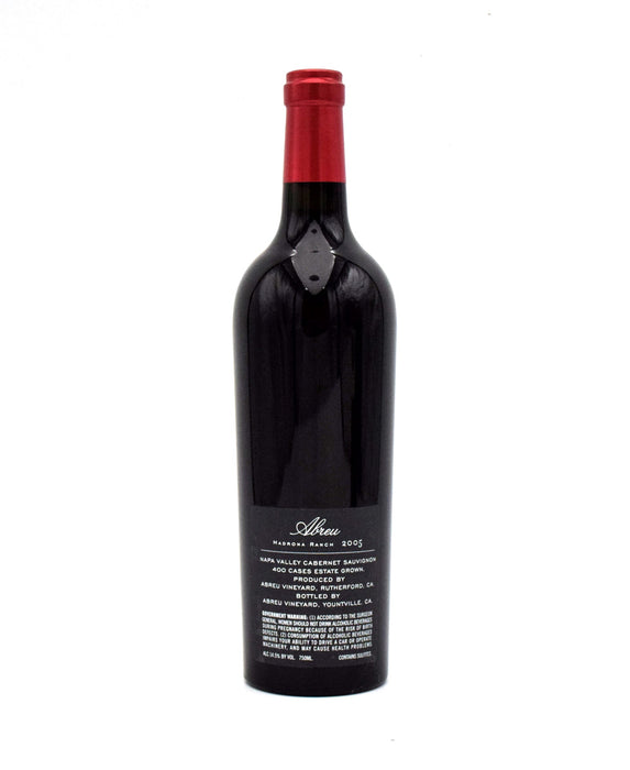 2005 Abreu Vineyard Madrona Ranch Cabernet Sauvignon (Very Slightly Scuffed Labels)