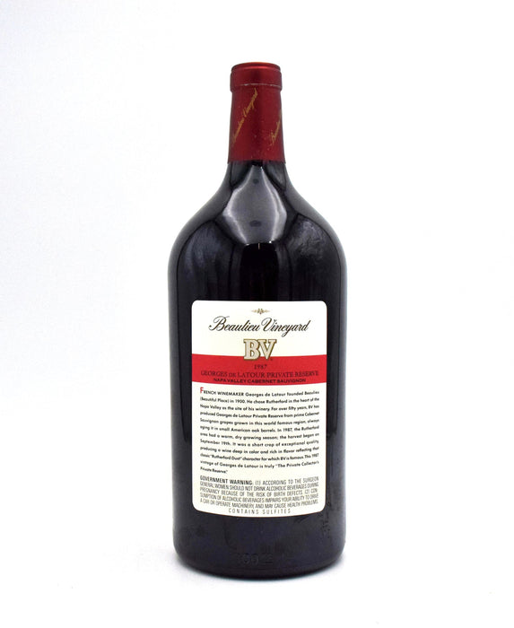 1987 Beaulieu Vineyard BV Georges de Latour Private Reserve Cabernet Sauvignon (3L)