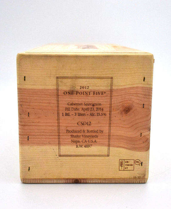 2012 Shafer Vineyards One Point Five Cabernet Sauvignon (3L) (With Box)