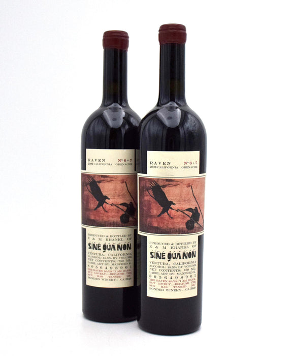 2006 Sine Qua Non Raven Series Grenache (No. 6+7)