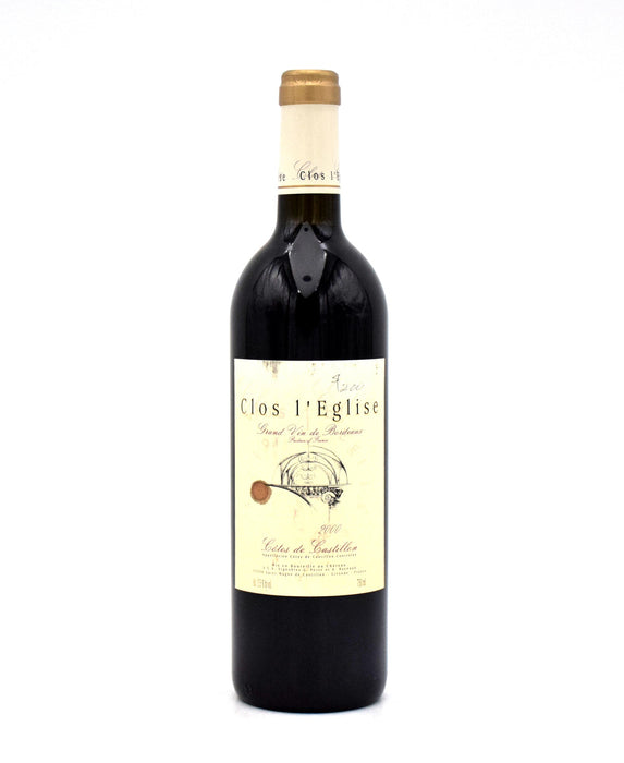 2000 Chateau Clos L'Eglise Cotes De Castillon (Slightly Scuffed Label)