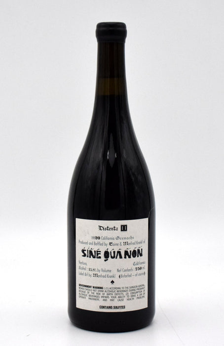 2020 Sine Qua Non Distenta II Grenache