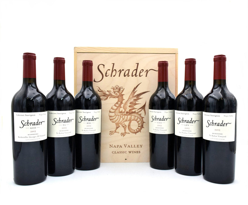 2013 Schrader Cellars Assortment Case (Case of 6 Bottles) (GIII, CCS, To Kalon, LPV, RBS, T6)