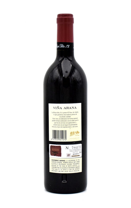 2001 La Rioja Alta S.A. Vina Arana Gran Reserva