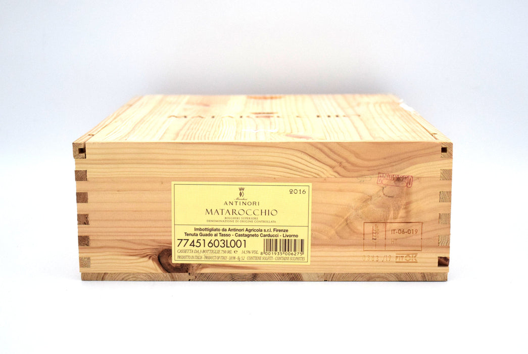 2016 Marchesi Antinori Tenuta Guado al Tasso Matarocchio Bolgheri Superiore (Case of 3 Bottles)