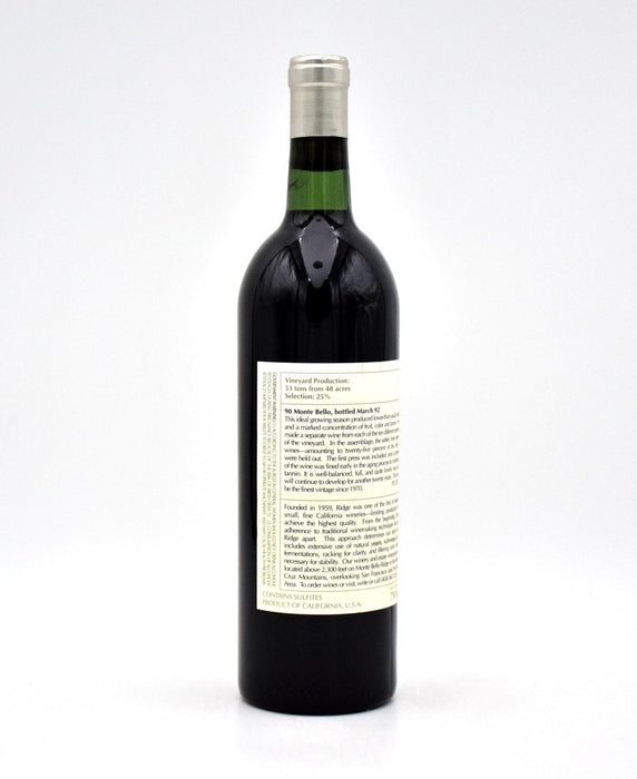 1990 Ridge Vineyards Monte Bello