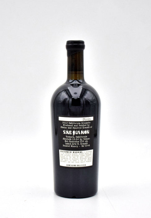 2012 Sine Qua Non Stein Grenache