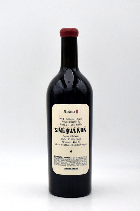 2019 Sine Qua Non Distenta Syrah