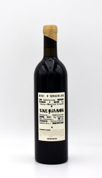 2016 Sine Qua Non Dirt Vernacular Grenache