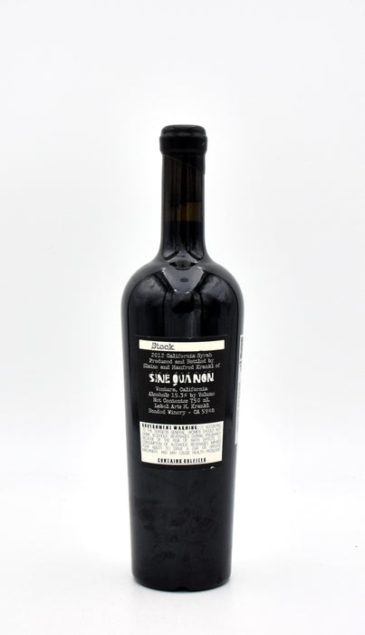 2012 Sine Qua Non Stock Syrah