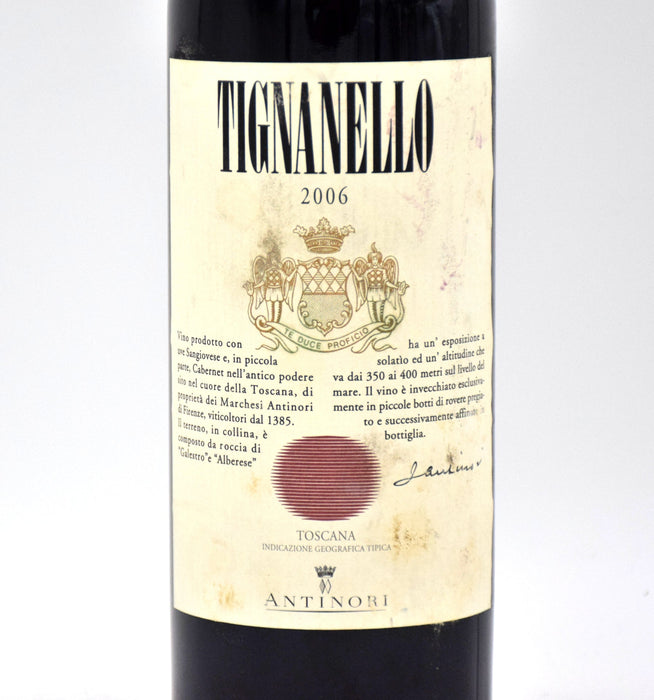 2006 Marchesi Antinori Tignanello Toscana IGT (Stained Label)